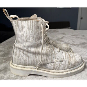 Dr. Martens White Mono Painter Pascal 1460 8 Eye Boots Womens Size 7 Mens 6 Rare